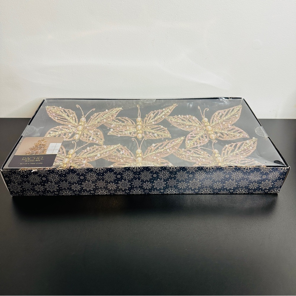 RACHEL Rachel Roy Gold- Colored Butterfly Tree Clip Ornaments NEW!4 - 4.5” - Picture 4 of 10
